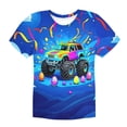 thumbnail image 1 of Boy Tops Size 5 Round Neck Graphic T-Shirts Back To School Short Sleeve T Shirts Loose Soft Tee Shirt Preppy Tees Shirts for Youth Boys Girls, 1 of 2