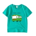 thumbnail image 1 of Boy Tops Size 8 Crewneck Letter Graphic Printed Back To School Short Sleeve T-Shirt Fashion Casual Pullover Tops Preppy T Shirts for Boys and Girls, 1 of 9