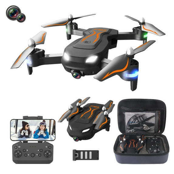 Boy Toys Age 8-10 Years Old, Drone with HD FPV Camera Remote Control Toys Gifts for Boys Girls with Altitude Hold Headless Mode Start Speed Adjustment, Black, 16x13x6.5cm(6.2x5.1x2.5in)