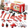 thumbnail image 1 of Boy Toys for 3 4 5 6 7 Years, Fire Truck Toy Set with Light & Sound, 31 Pieces, Toddler Toys, Age 3+, 1 of 8