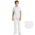thumbnail image 1 of Boy Uniform Pants Pull On Chino Pants with Pockets Straight Pants Kids White Pants Boys Back to School Clothes Kids Boys Pants 5-6 Years, 1 of 6