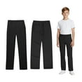 thumbnail image 1 of Boy Uniform Pants Straight Pants with Pockets Pull On Chino Pants Stretch Pants Boy Black Uniform Pants Back To School Outfits for Boys Teen Preppy Clothes 13-14 Years, 1 of 6