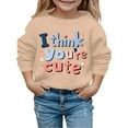 thumbnail image 1 of Boy Valentines Day Outfit Crewneck Sweatshirt Lover Heart Letter Print Long Sleeve Pullover Toddler Girl Sweatshirt for Toddler 4-5 Years, 1 of 4