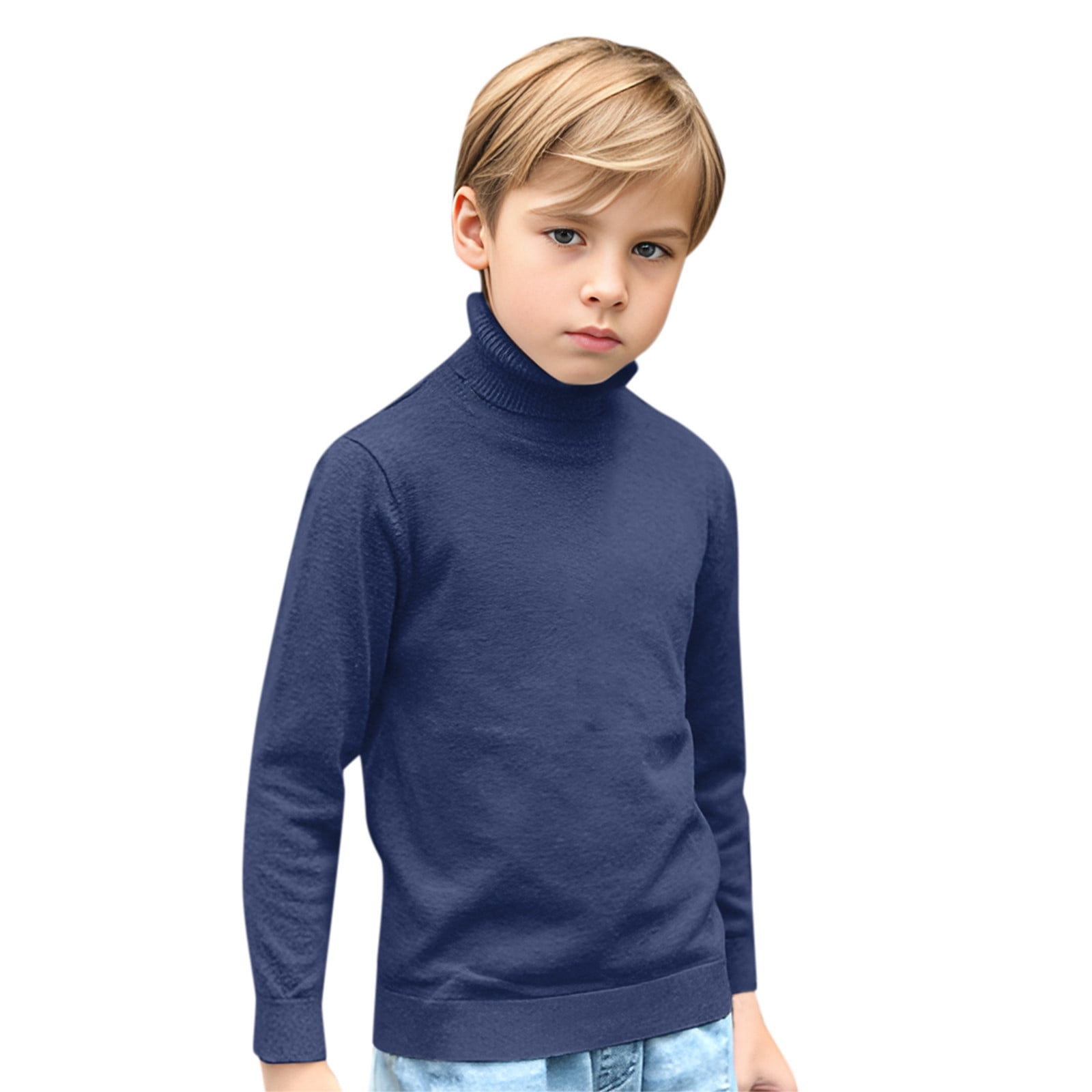 Boy Winter Clothes Toddler Kids Knit Turtleneck Sweater Soft Solid Warm Pullover Sweater Long Sleeve Shirts Walmart