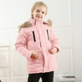 thumbnail image 1 of Boy Winter Coat Boys Puffer Coat with Pocket Zip up Hooded Coat Solid Long Sleeve Windproof Winter Warm Thick Hooded Coats Boys Size 11-12 Years Winter Coat, 1 of 8