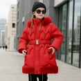 thumbnail image 1 of Boy Winter Coat Boys Puffer Coat with Pocket Zipper Hooded Coat Warm Windproof Winter Down Coat Grils Winter Coats Size 7-8Years, 1 of 8