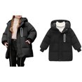 thumbnail image 1 of Boy Winter Coat,Boys Puffer Jacket Mid-Length with Trim Hood Windproof Warm Thick Warm Snow Hoodie Outwear Grils Winter Coats Size 4-5 Years, 1 of 5