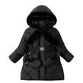 thumbnail image 1 of Kids Winter Coat Girls Puffer Coat with Pocket Zip up Winter Hoodies Coat Windproof Warm Winter Thicken Coat for Girls 6-7 Years, 1 of 4