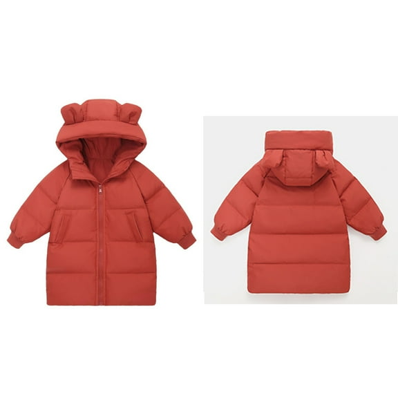 Boy Winter Coat,Kids Puffer Coat with Pocket Button Down Puffer Jacket Solid Color Long Sleeve Toddler Puffer Jacket Boys Winter Coat Size 4-5 Years