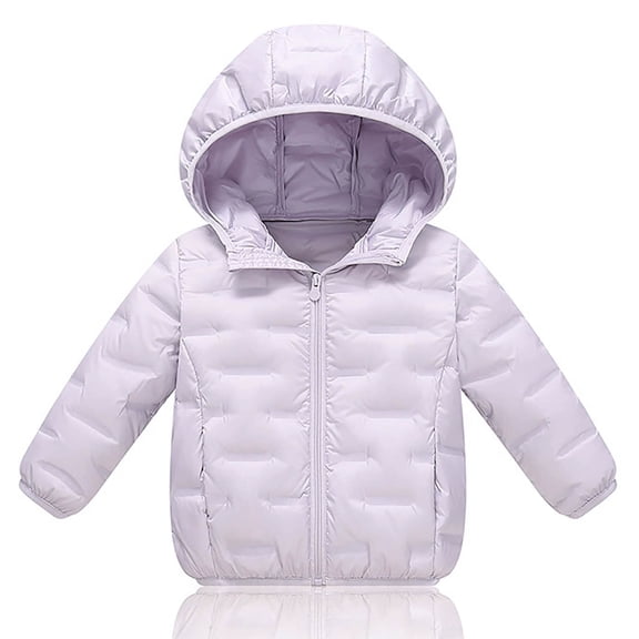 Boy Winter Coat,Kids Puffer Coat with Pocket Zipper Hooded Coat Solid Color Long Sleeve Outerwear Coats Boys Winter Coat Size 13-14 Years