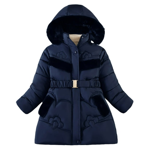 Boy Winter Coat Kids Puffer Jacket with Pocket Zipper Winter Hoodies Coat Long Sleeve Windproof Boys Winter Jacket Boys Winter Coat Size 5-6 Years