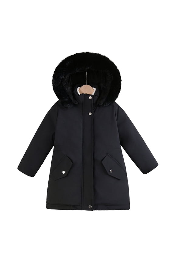 Boy Winter Coat Kids Puffer Jacket with Pocket Zipper Winter Hoodies Coat Warm Windproof Winter Thicken Coat Hooded Jacket Boys Coats Size 7-8 Years