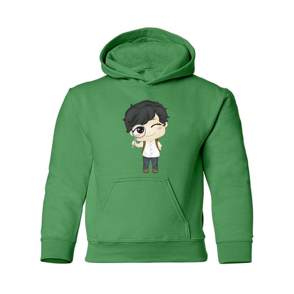 Boy With A Magnifying Glass Hoodie Juniors -Image by Shutterstock, x-Large