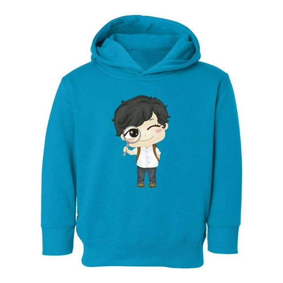 Boy With A Magnifying Glass Hoodie Toddler -Image by Shutterstock, 2 Toddler