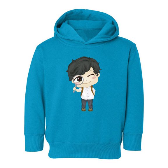 Boy With A Magnifying Glass Hoodie Toddler -Image by Shutterstock,  4 Toddler