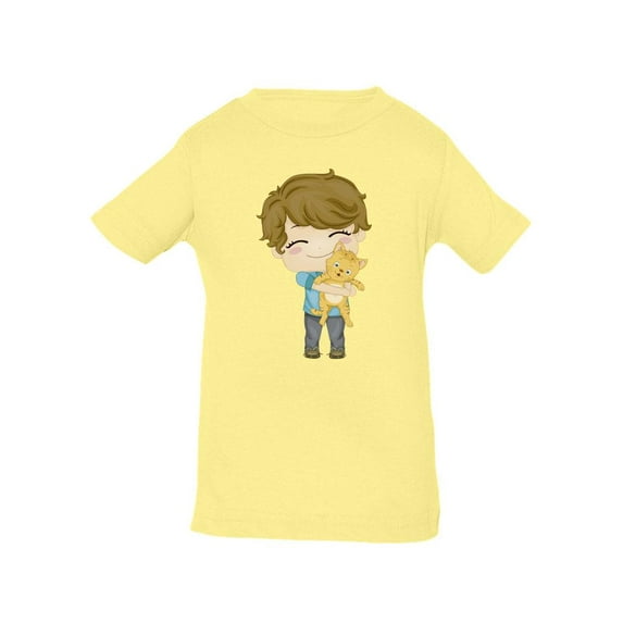 Boy With A Pet Kitten T-Shirt Toddler -Image by Shutterstock, 4 Toddler