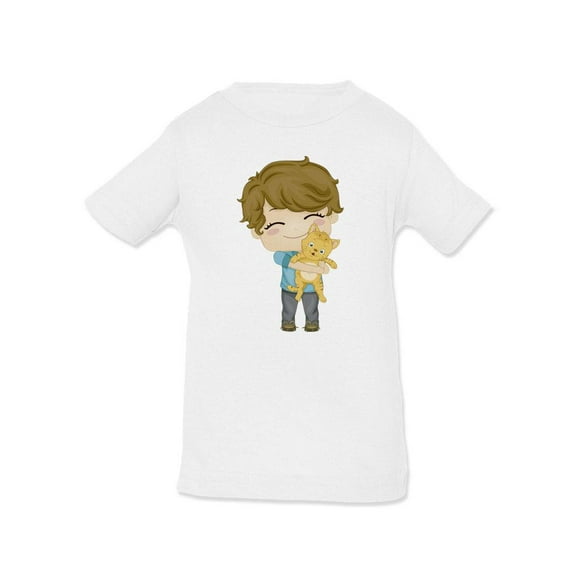 Boy With A Pet Kitten T-Shirt Toddler -Image by Shutterstock,  5 Toddler
