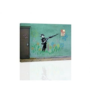 "Boy-With-Gun, Banksy - CANVAS OR PRINT WALL ART"