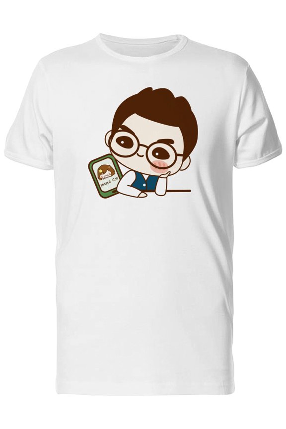 Boy With Missed Call Tee Men's -Image by Shutterstock