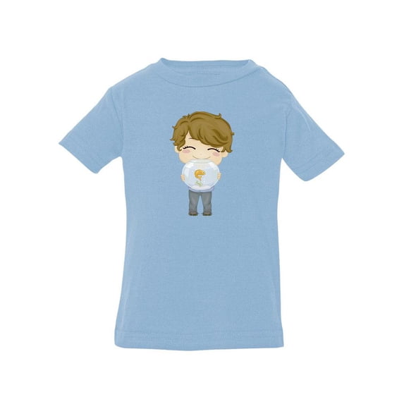 Boy With Pet Fish T-Shirt Toddler -Image by Shutterstock, 5 Toddler