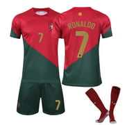  LeenBD Ronaldo #7 Home Kids Soccer Football Futbol Jersey &  Shorts Set Youth Sizes (Home,18) : Sports & Outdoors