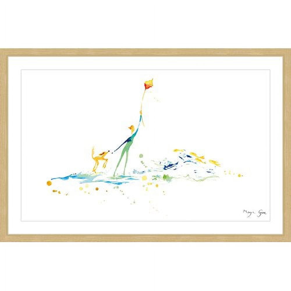 "Boy and His Dog" Framed Painting Print