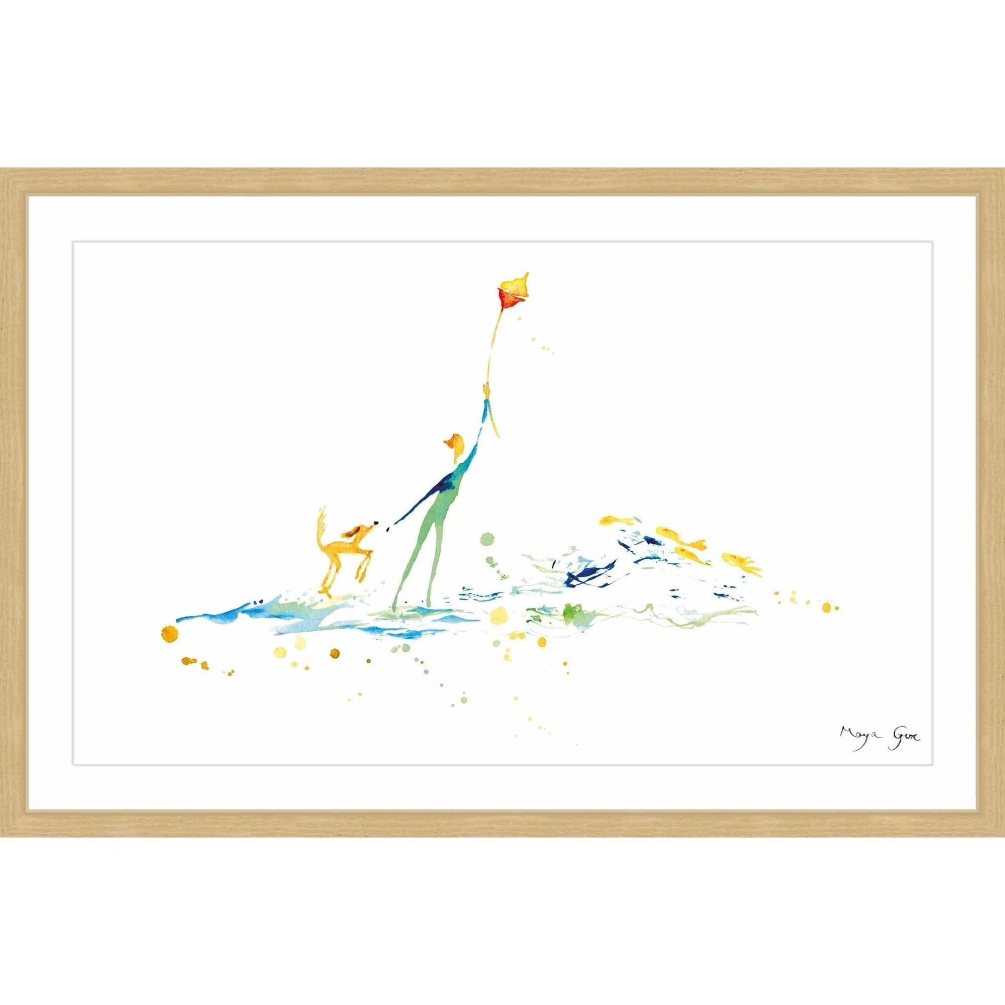 "Boy and His Dog" Framed Painting Print