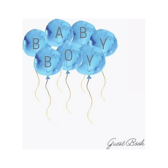 Boy baby shower guest book (Hardback), (Hardcover)