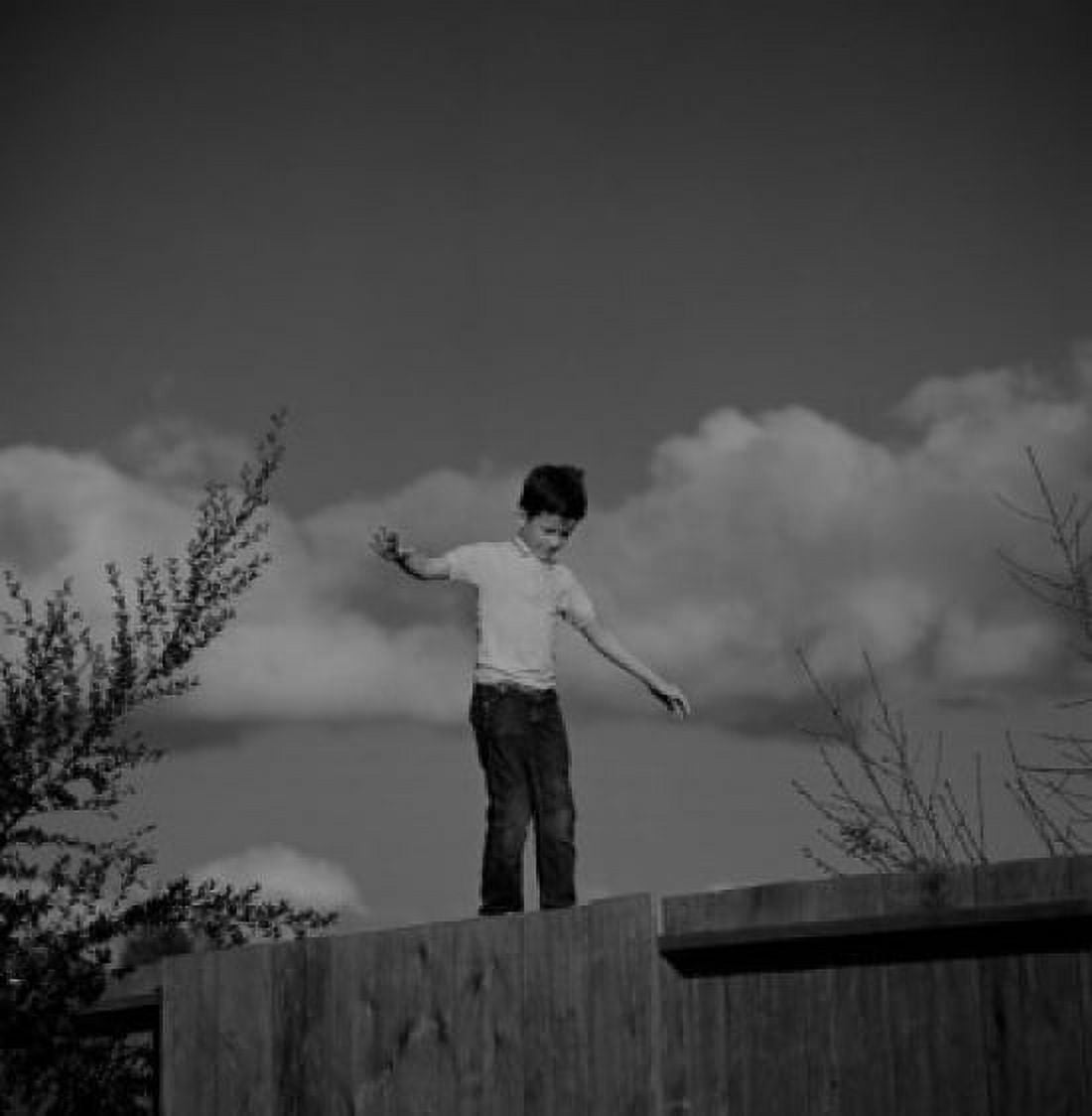 Boy balancing on fence Canvas Art - (18 x 24)