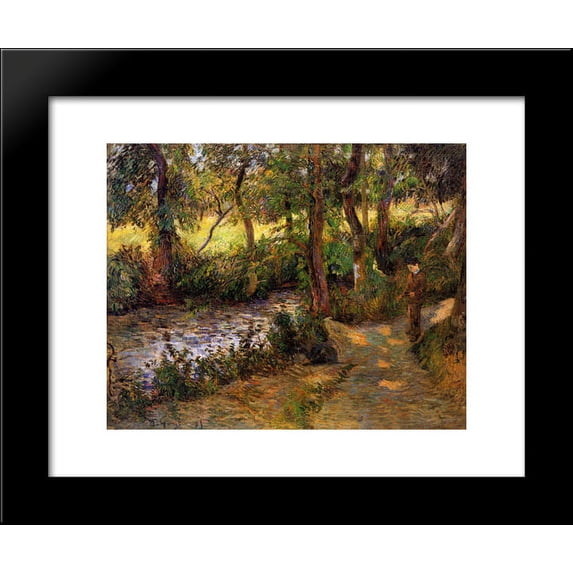Boy by the Water 20x24 Framed Art Print by Paul Gauguin