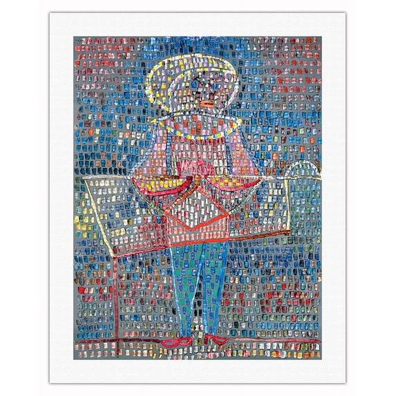 Boy in Fancy Dress - From an Original Color Painting by Paul Klee c.1931 - Fine Art Rolled Canvas Print 20in x 26in