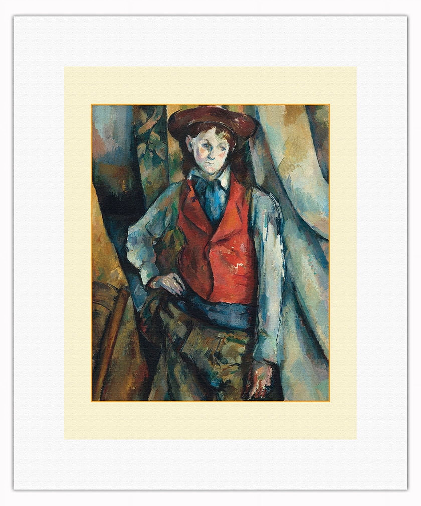 Boy in a Red Vest Le Garcon au Gilet Rouge From an Original Color Painting by Paul Cezanne c.1888 Master Art Print Unframed 13in x 19in Walmart