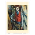 thumbnail image 1 of Boy in a Red Vest (Le Garçon au Gilet Rouge) - From an Original Color Painting by Paul Cézanne c.1888 - Master Art Print 10in x 14in, 1 of 4