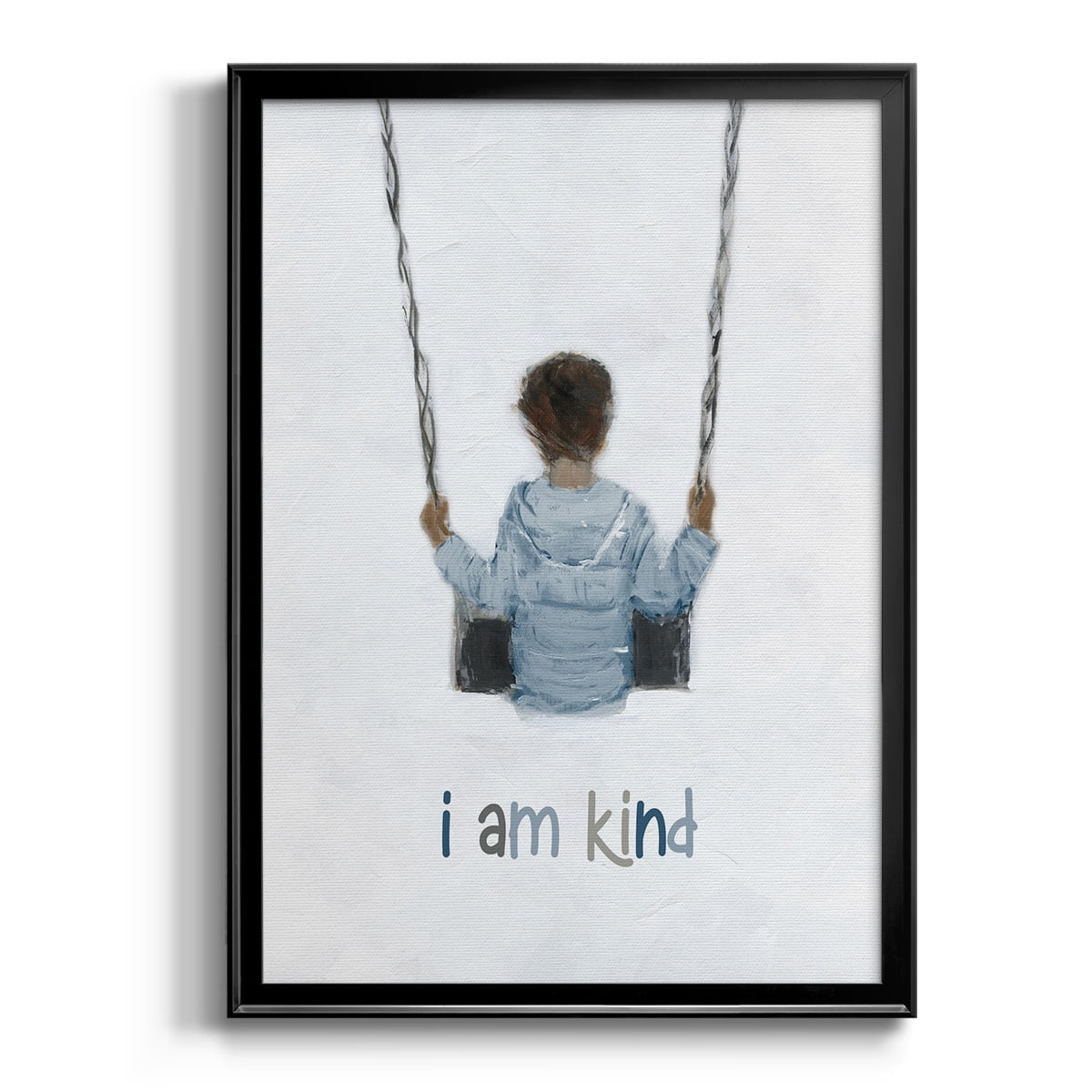 Boy on a Swing Premium Framed Print - Ready to Hang