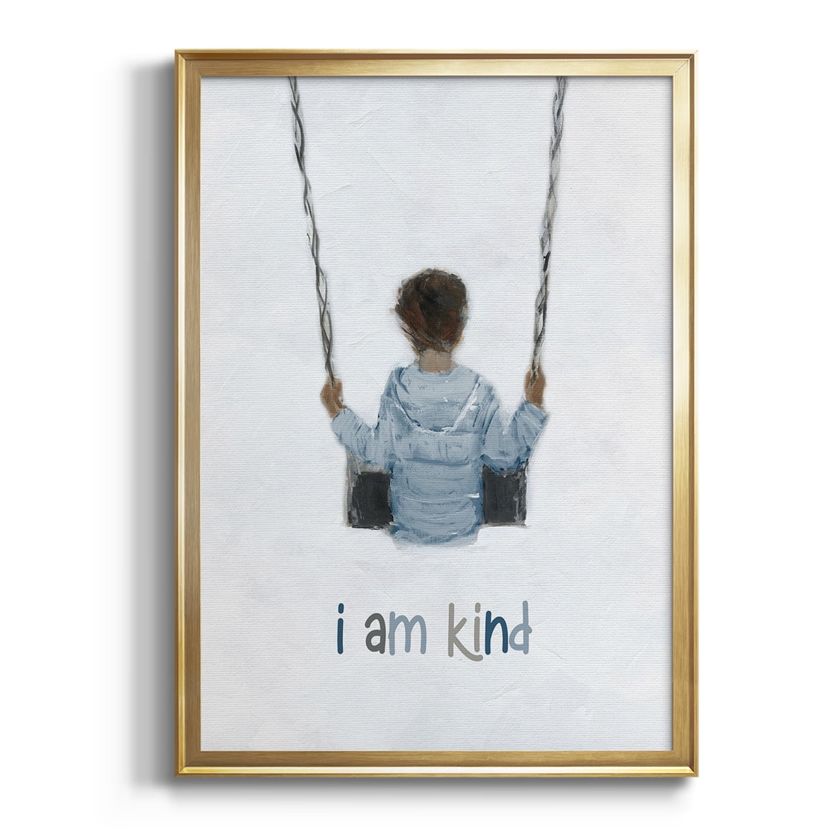 Boy on a Swing Premium Framed Print - Ready to Hang