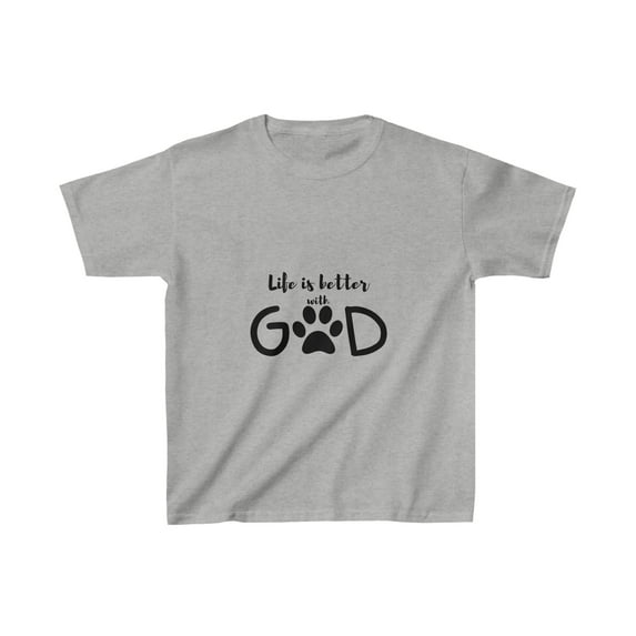 Boy or Girl Heavy Cotton™ Tee | Life is Better with God - Religious T-shirt