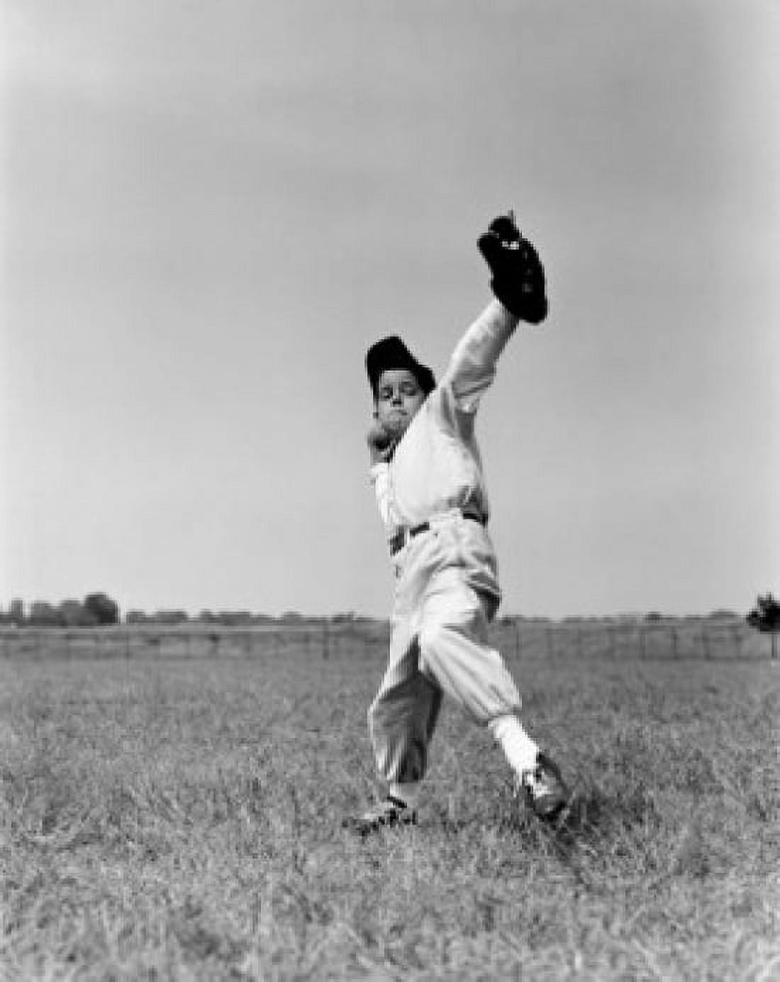 Boy preparing to throw ball inn baseball Canvas Art - (18 x 24)