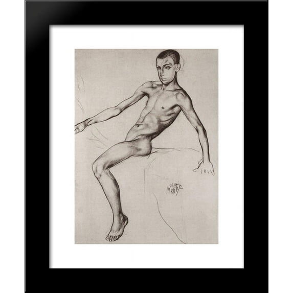 Boy-rider 20x24 Framed Art Print by Petrov-Vodkin, Kuzma