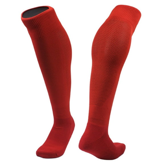 Boy's 1 Pair High Performance Knee High Sports Socks. Lightweight & Breathable - Ultra Comfortable & Durable Socks XL005 M(Red)