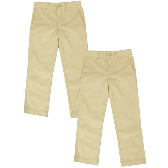 Boy's 2-Pack Super Stretch Slim Fit Chino Pants (Size 4-20)
