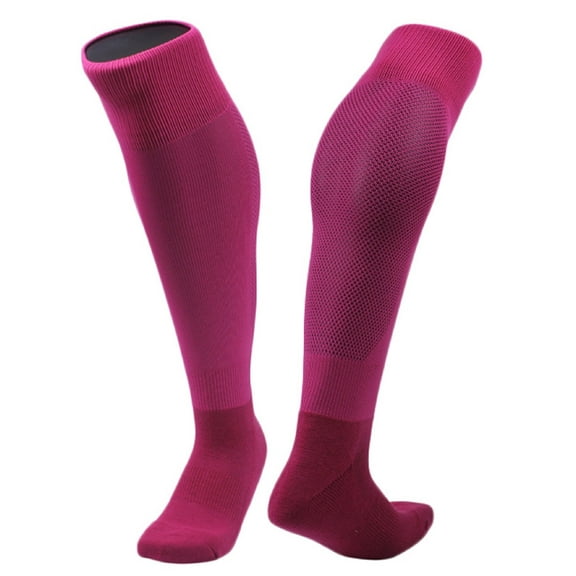 Boy's 2 Pairs High Performance Knee High Sports Socks. Lightweight & Breathable - Ultra Comfortable & Durable Socks XL005 M(Rose)