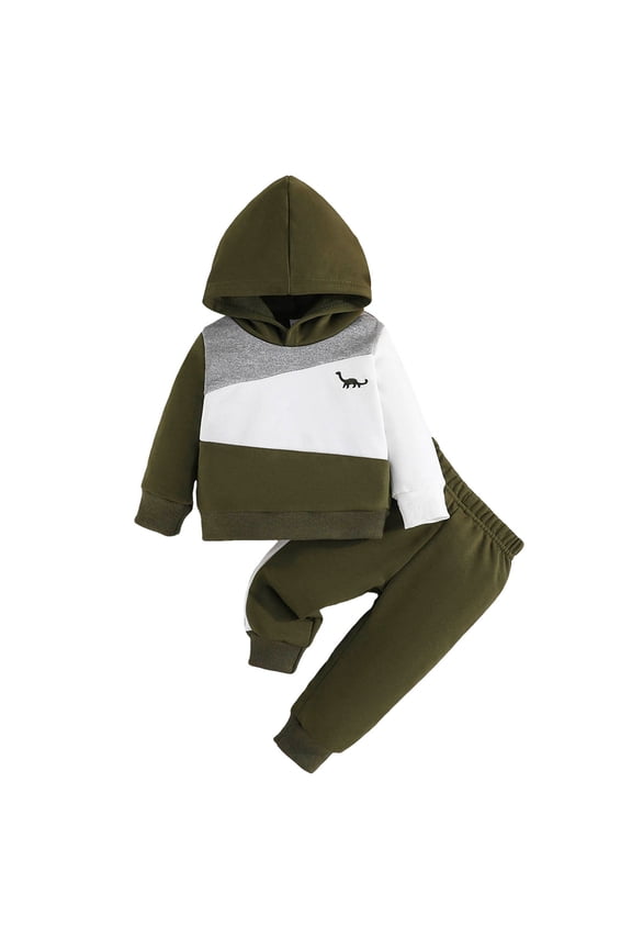 Boy's 2-Piece Long-Sleeved Shirt and Pants Set - Crewneck Sweatshirt and Joggers Bundle for Kids Summer Outfit 2Pcs