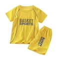 thumbnail image 1 of Boy's 2 Piece Outfits Tank Top with Shorts Basketball Set Toddler Boy Summer Clothes for Boys 4-5 Years, 1 of 3