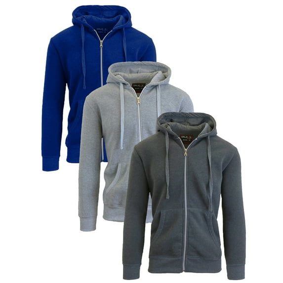 Boy's 3-Pack Fleece-Lined Zip-Up Hoodie