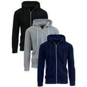 GALAXY BY HARVIC Boy's 3-Pack Fleece-Lined Zip-Up Hoodie