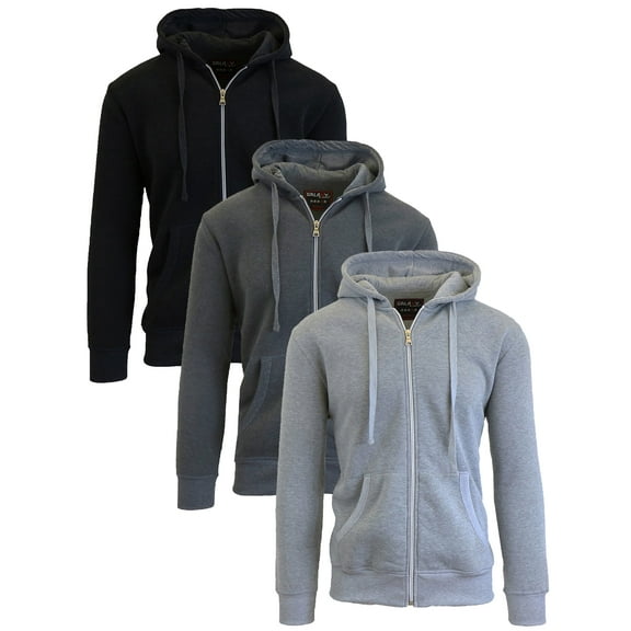Boy's 3-Pack Fleece-Lined Zip-Up Hoodie