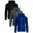 thumbnail image 1 of Boy's 3-Pack Fleece-Lined Zip-Up Hoodie, 1 of 4