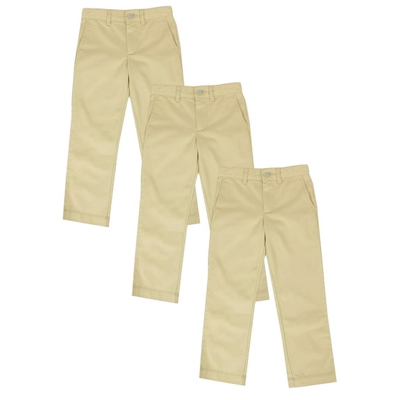 Boy's 3-Pack Super Stretch Slim Fit Chino Pants (Size 4-20)