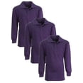 thumbnail image 1 of Boy's 3-Pack Uniform Long Sleeve Polo Shirts, 1 of 3