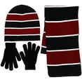 thumbnail image 1 of Boy's 3 Piece Knit Hat, Scarf & Gloves Set, 1 of 1
